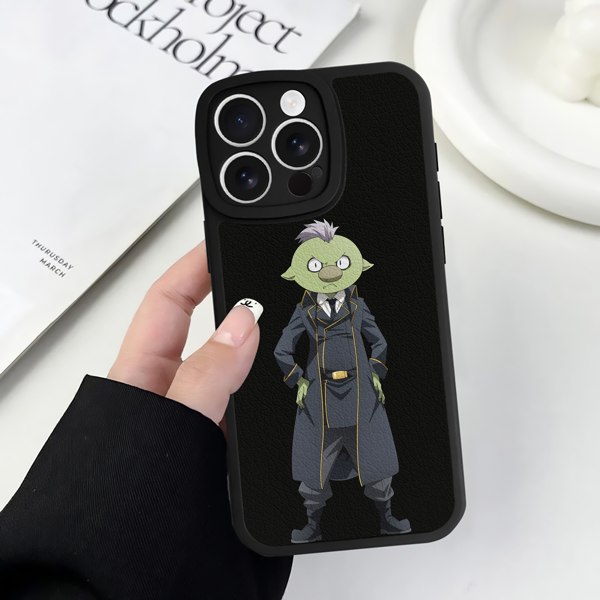 （画像用） 転スラ Regarding Reincarnated to Slime 【iPhone 16シリーズ対応】シリコンスマホケース（レザー調） 材質：シリコン